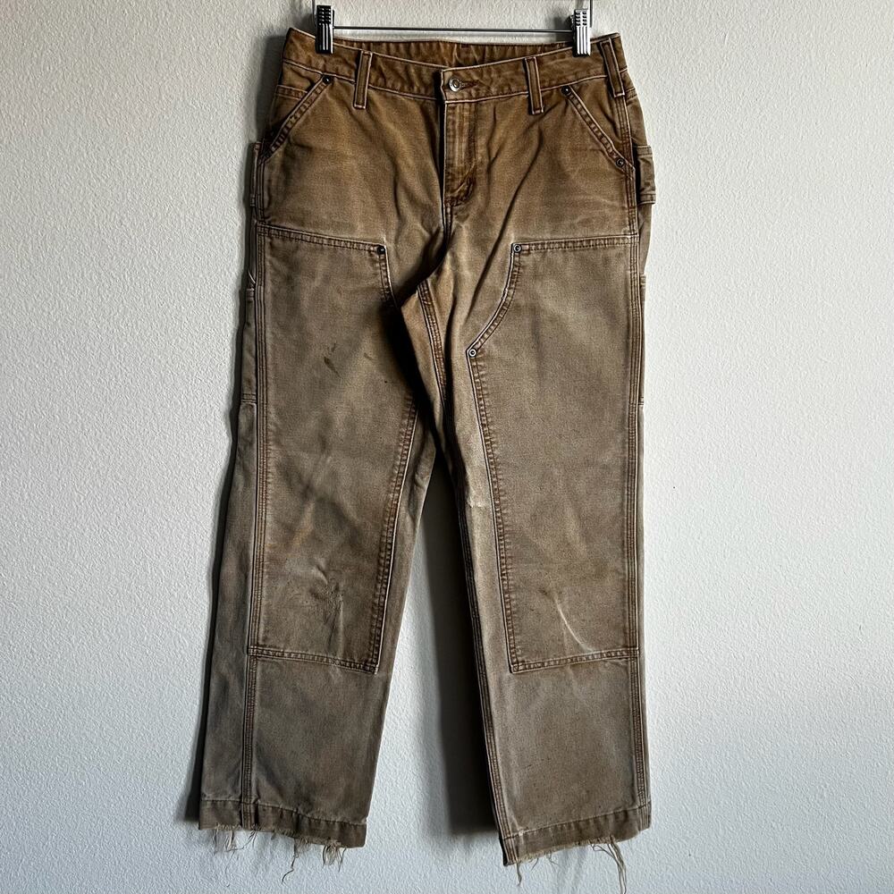 Carhartt WOMENS brown double knee work wear carpenter pants